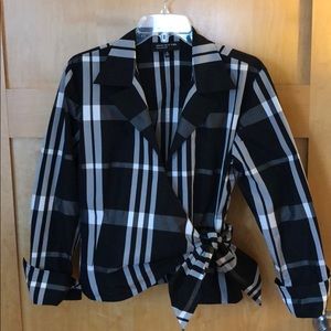 Dressy Black/White Plaid Jacket